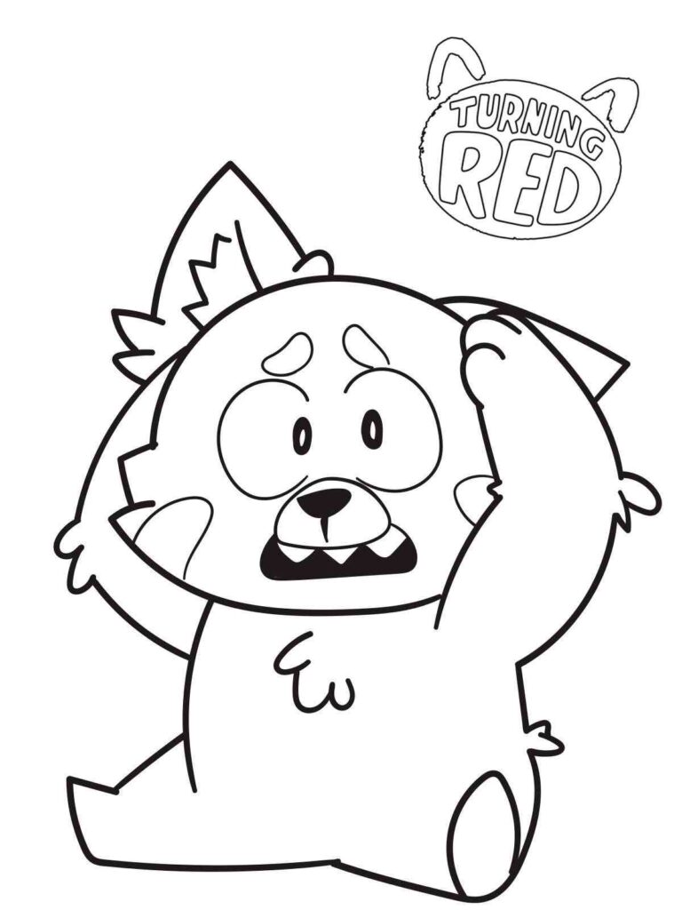 Turning Red Coloring Page