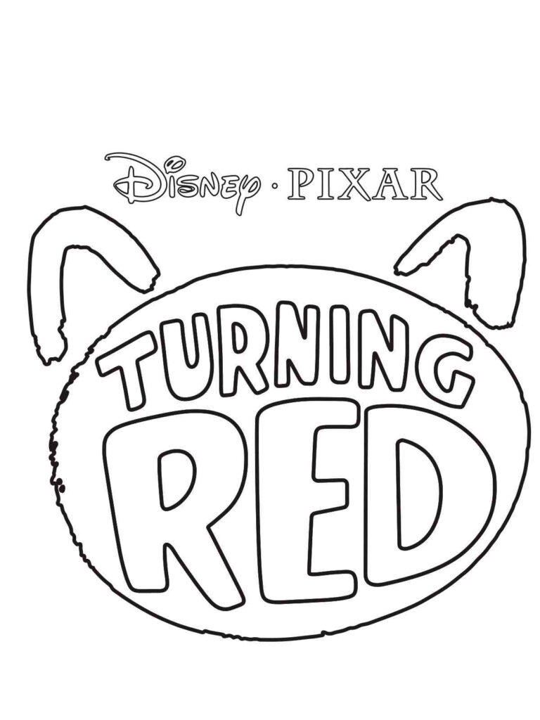 Turning Red Logo Coloring Page