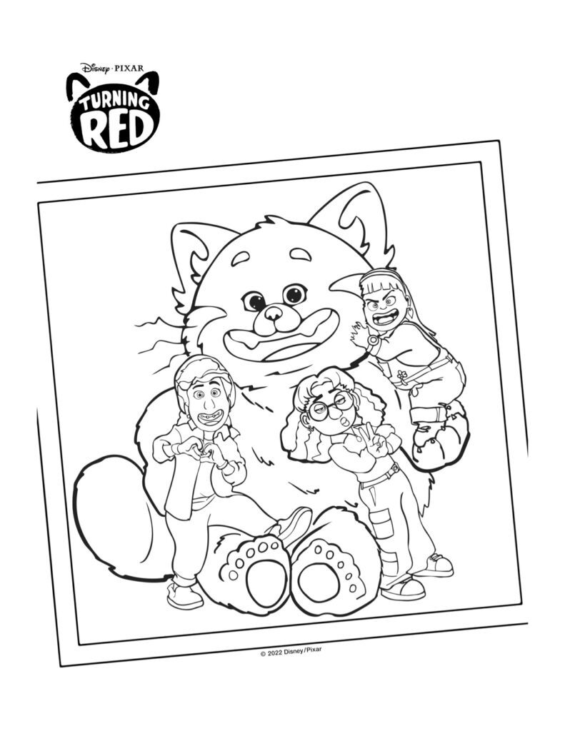 Turning Red Panda Coloring Page