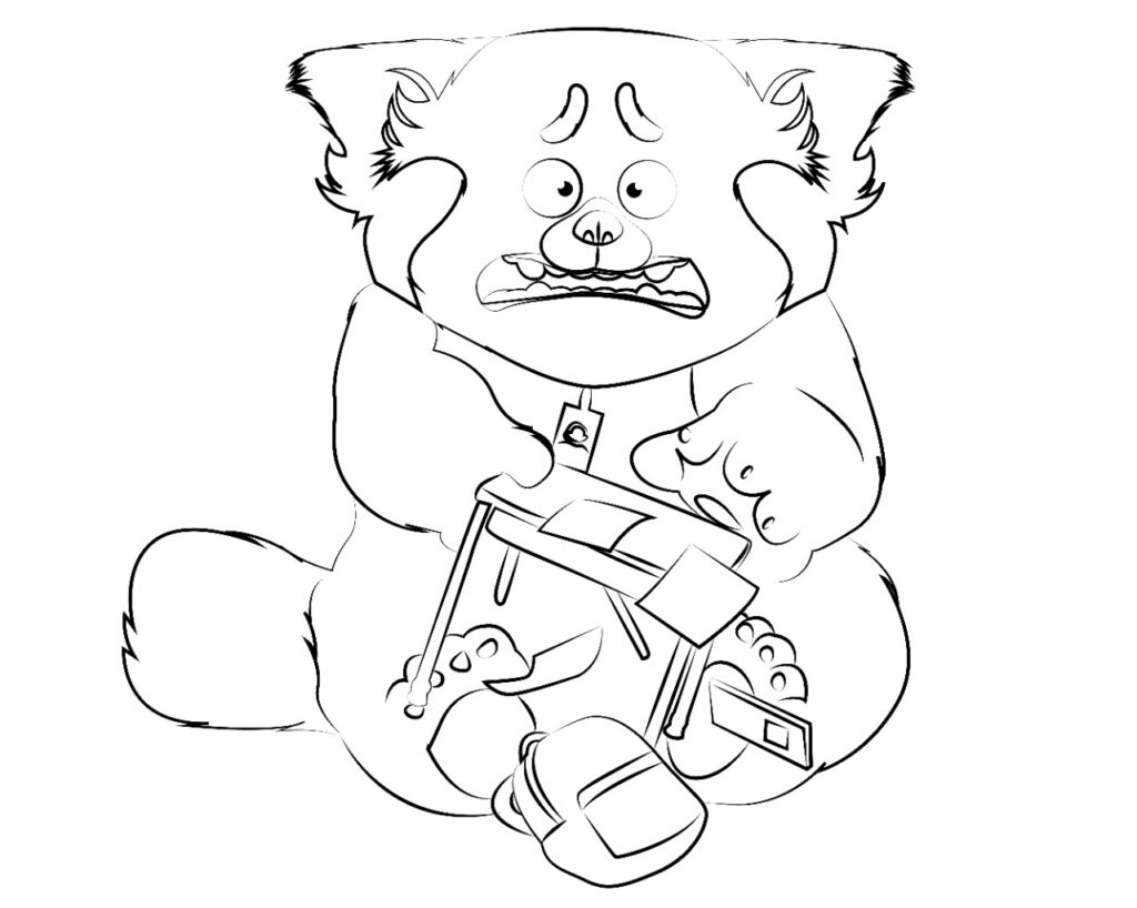 Turning Red Panda Coloring Pages