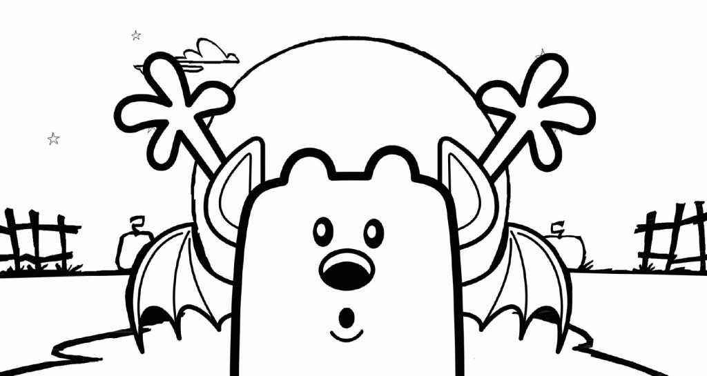 Wow Wow Wubbzy Bat Coloring Page