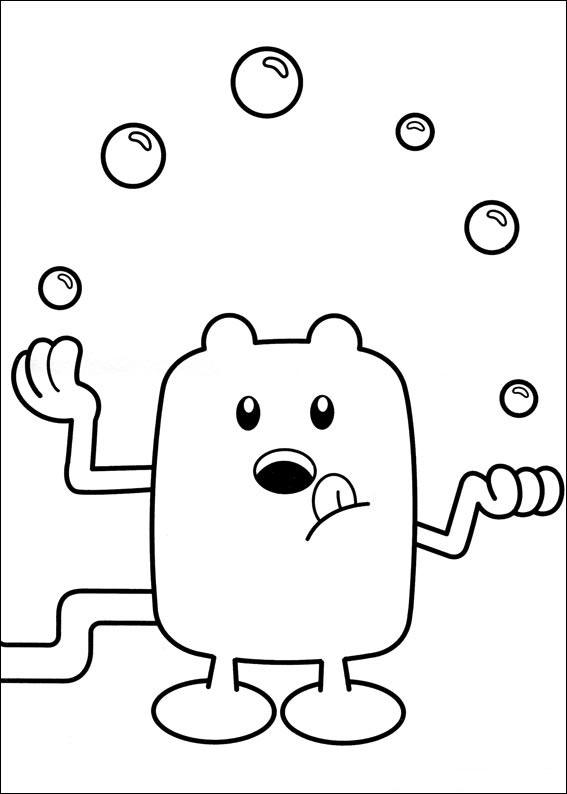 Wow Wow Wubbzy Juggling Coloring Page