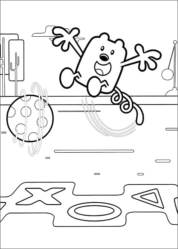 Wow Wow Wubbzy Jumping Coloring Page