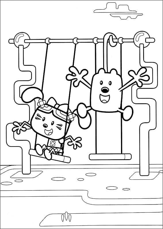 Wubbzy Playground Coloring Page