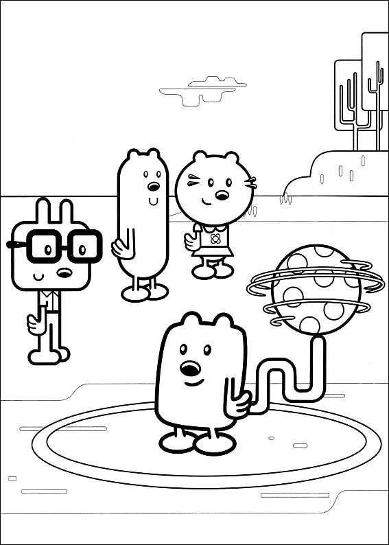 Wubbzy Spinning Ball Coloring Page
