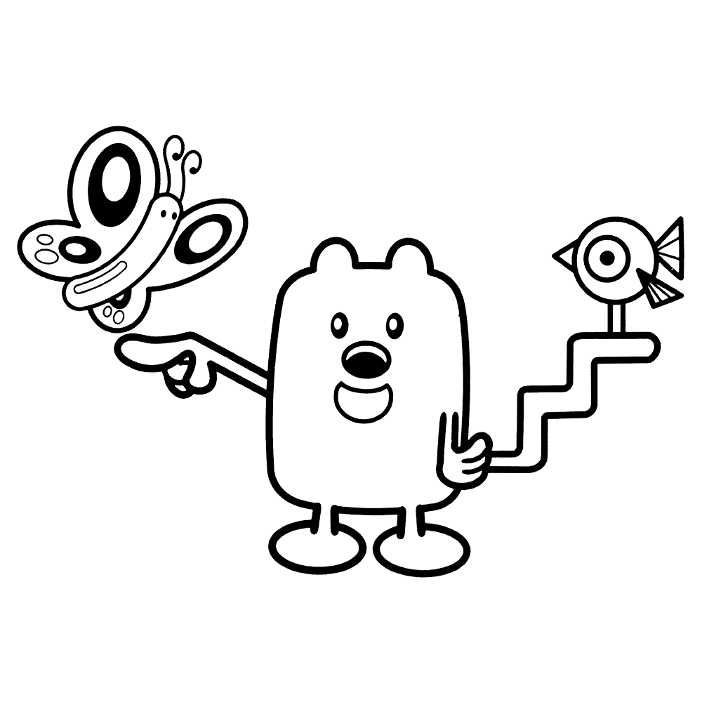 Wubbzy And Butterfly Friend Coloring Page