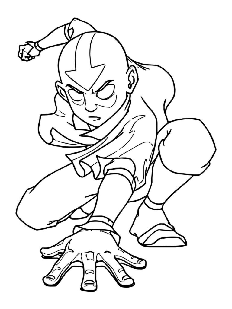 Aang Last Air Bender Coloring Page