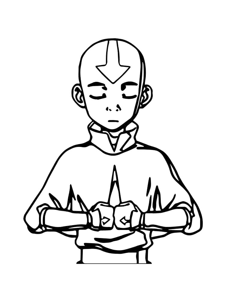 Aang Last Air Bender Coloring Page