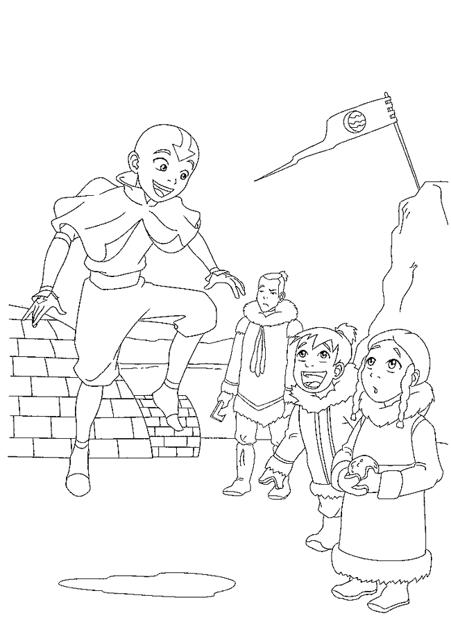 Aang Last Air Bender Coloring Pages