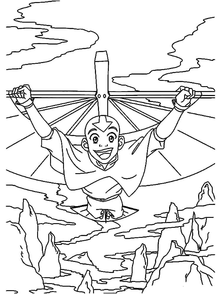 Aangs Glider Staff Coloring Page