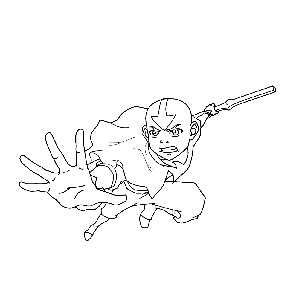 Avatar Last Air Bender Coloring Page