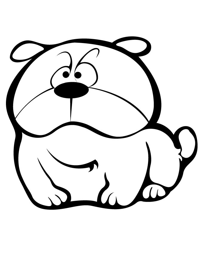 Cartoon Rottweiler Coloring Page