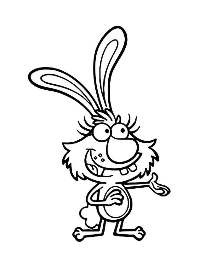 Daisy Nature Cat Coloring Page