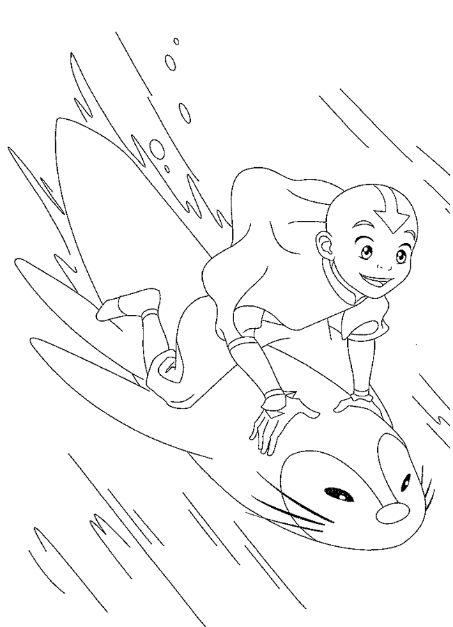 Fun Aang Coloring Page