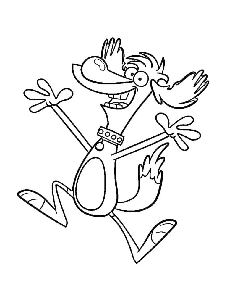 Hal Dog Nature Cat Coloring Page