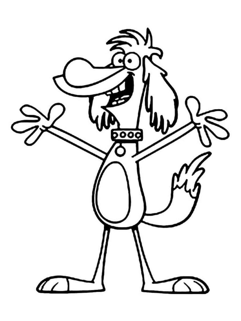 Hal The Dog Nature Cat Coloring Page