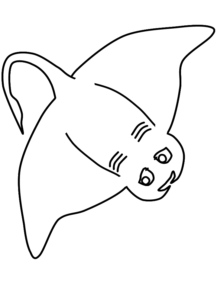 Manta Ray Art Coloring Page