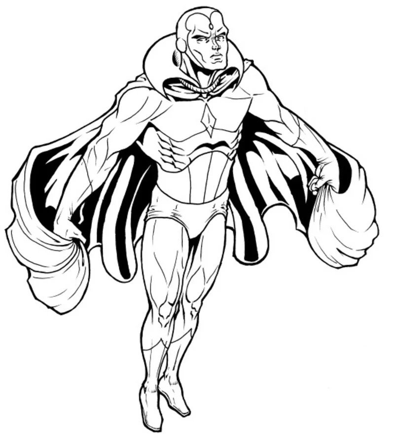 Marvels Vision Coloring Page