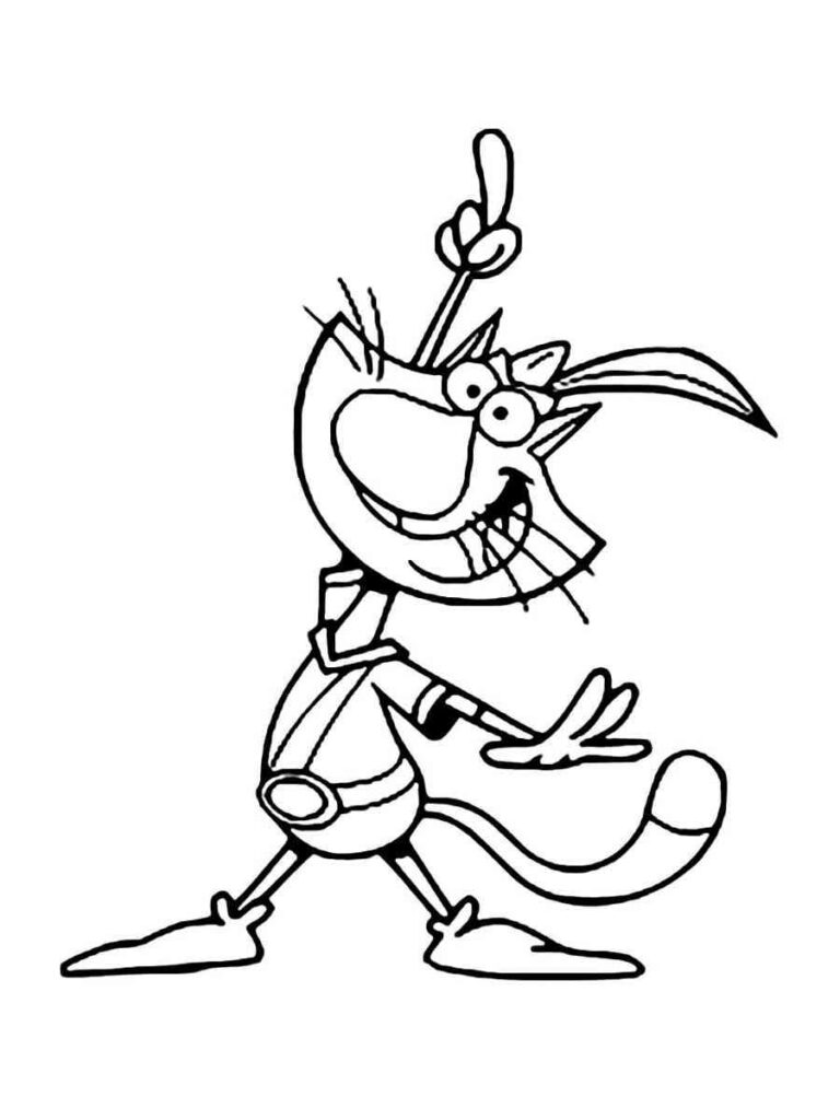 Nature Cat Coloring Page Printable