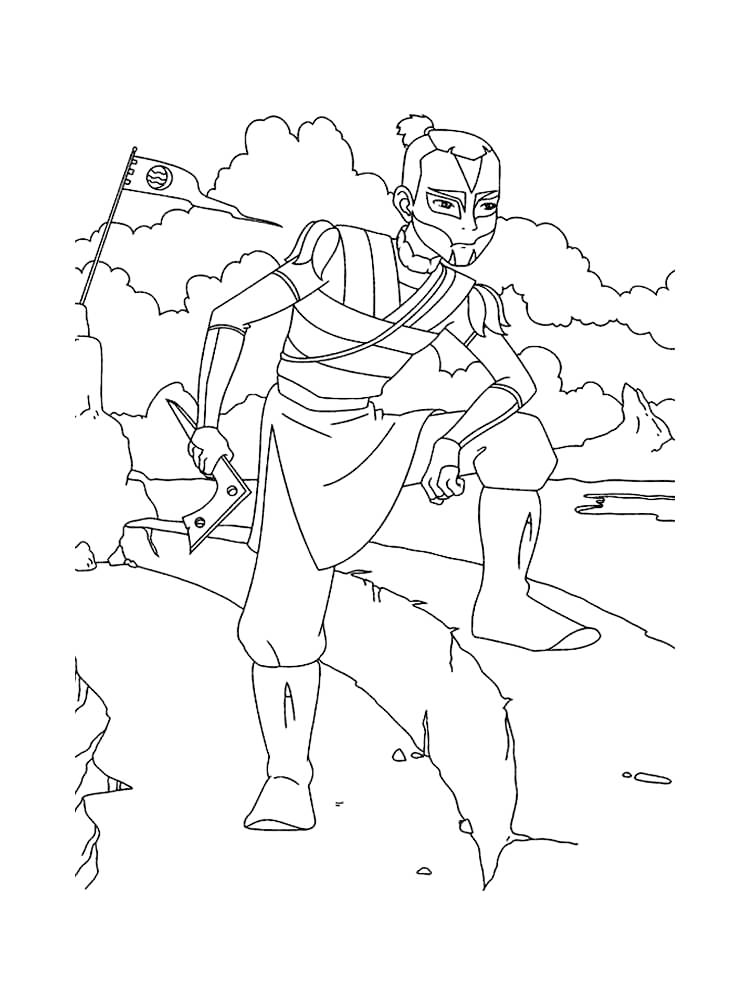 Sokka Coloring Page