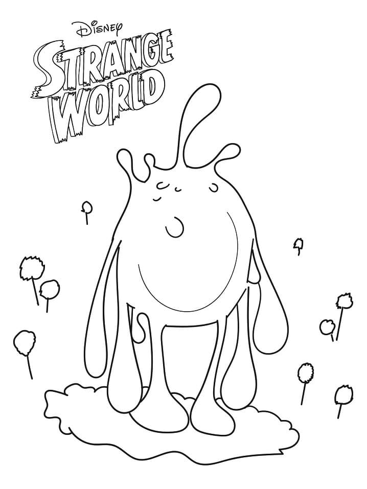 Splat Strange World Coloring Page