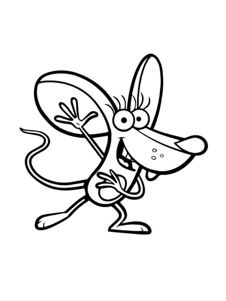 Squeeks Nature Cat Coloring Page