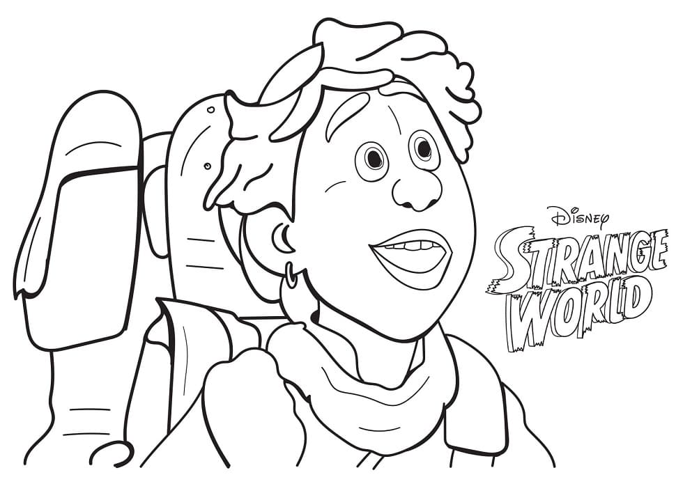 Strange World Ethan Coloring Page