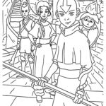 The Last Air Bender Characters Coloring Page