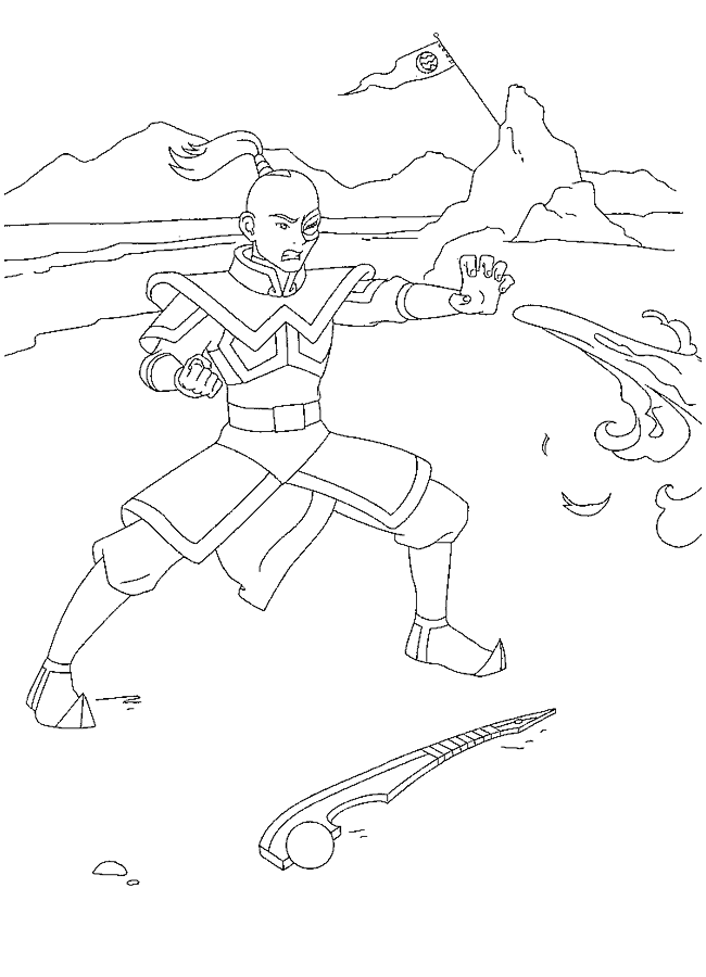 Zuko Last Air Bender Coloring Page