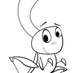 Cute Cricket Bug Coloring Page