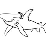 Cute Hammerhead Shark Coloring Page