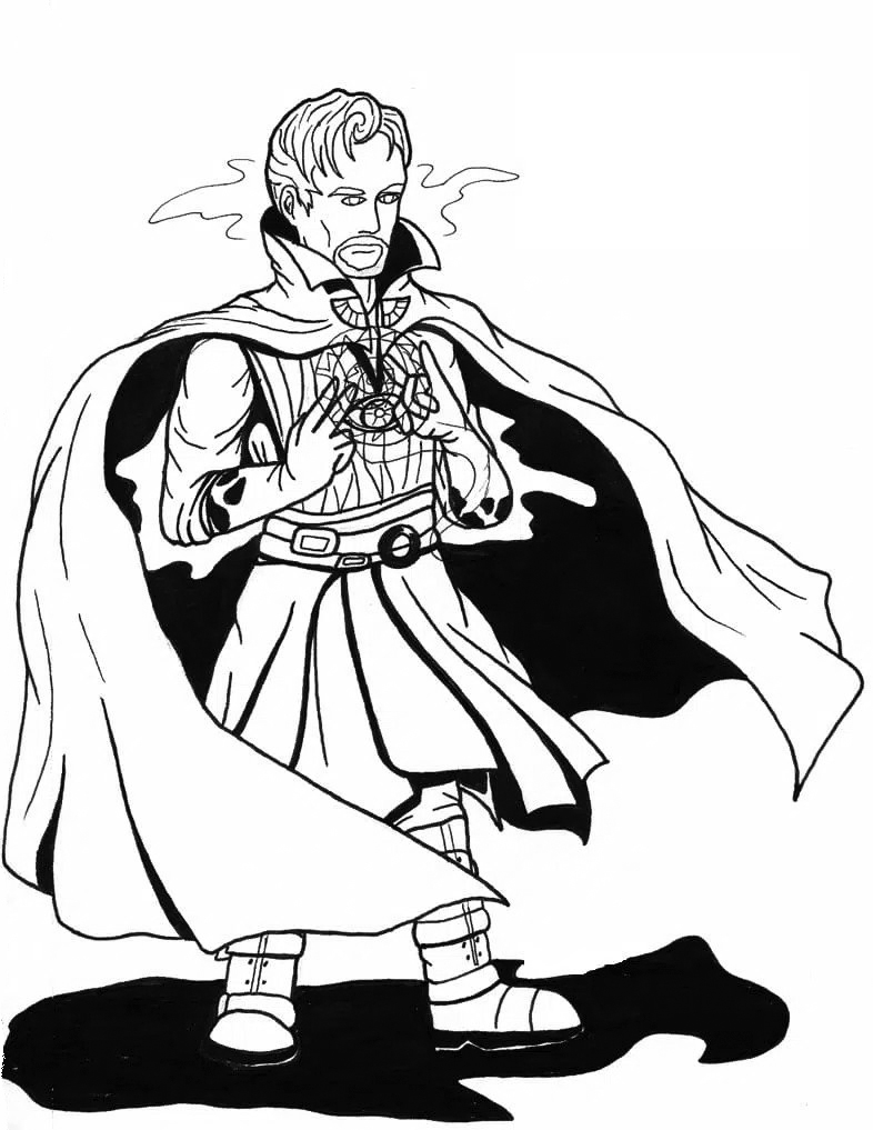 Doctor Strange Printable Coloring Page