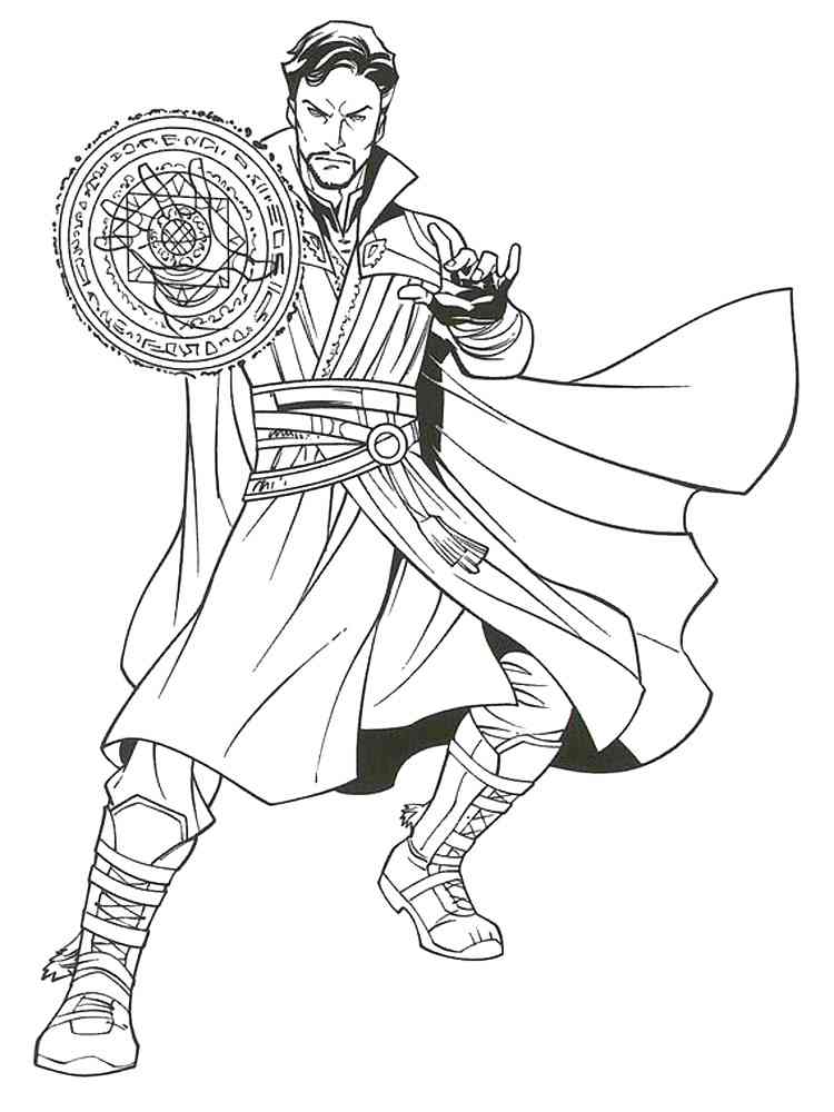 Dr Strange Magic Coloring Page