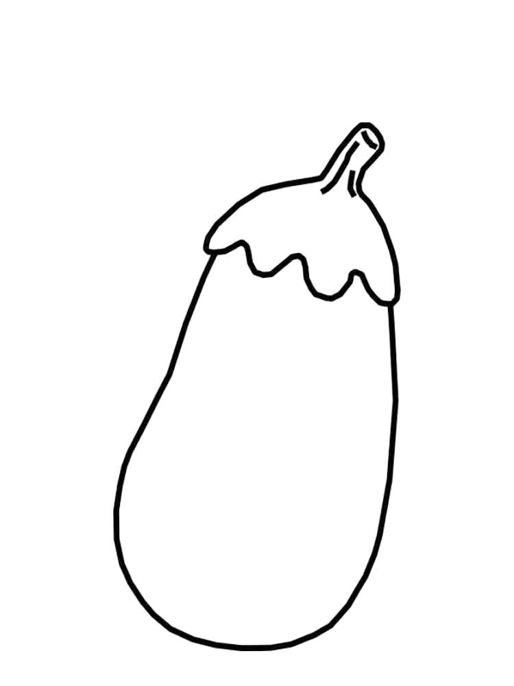 Eggplant Outline Food Coloring Pages