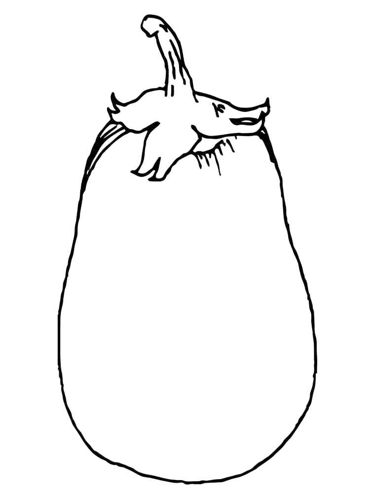 Eggplant Vegetable Coloring Page