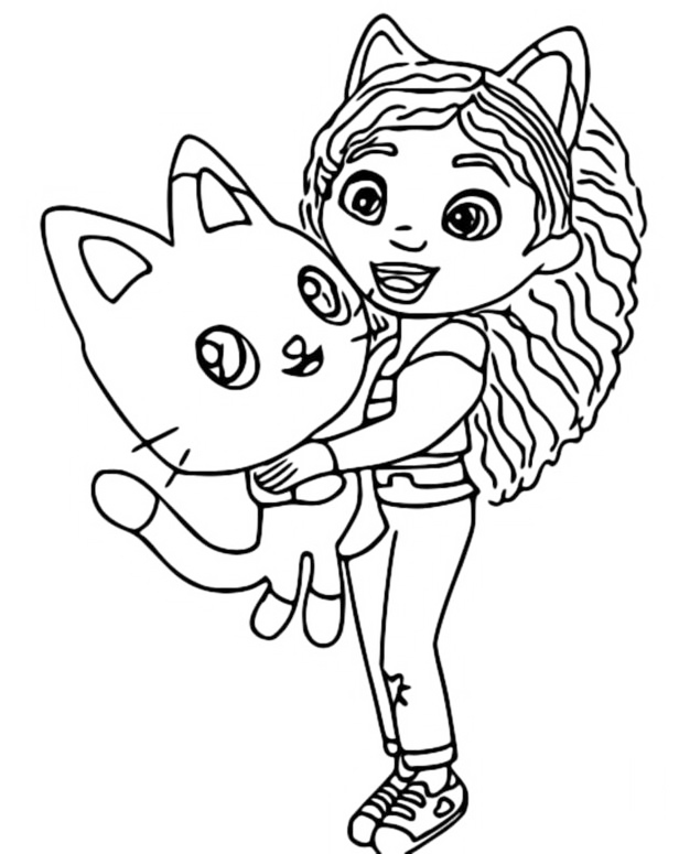 Gabby And Pandy Coloring Page