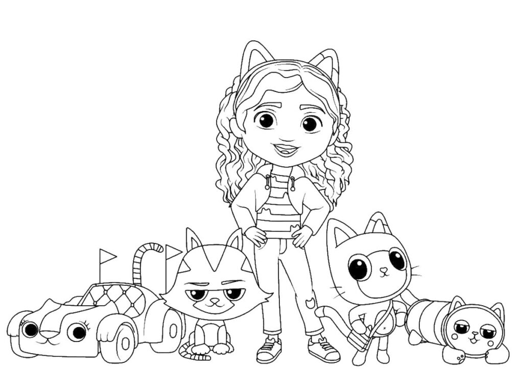 Gabbys Dollhouse Coloring Page