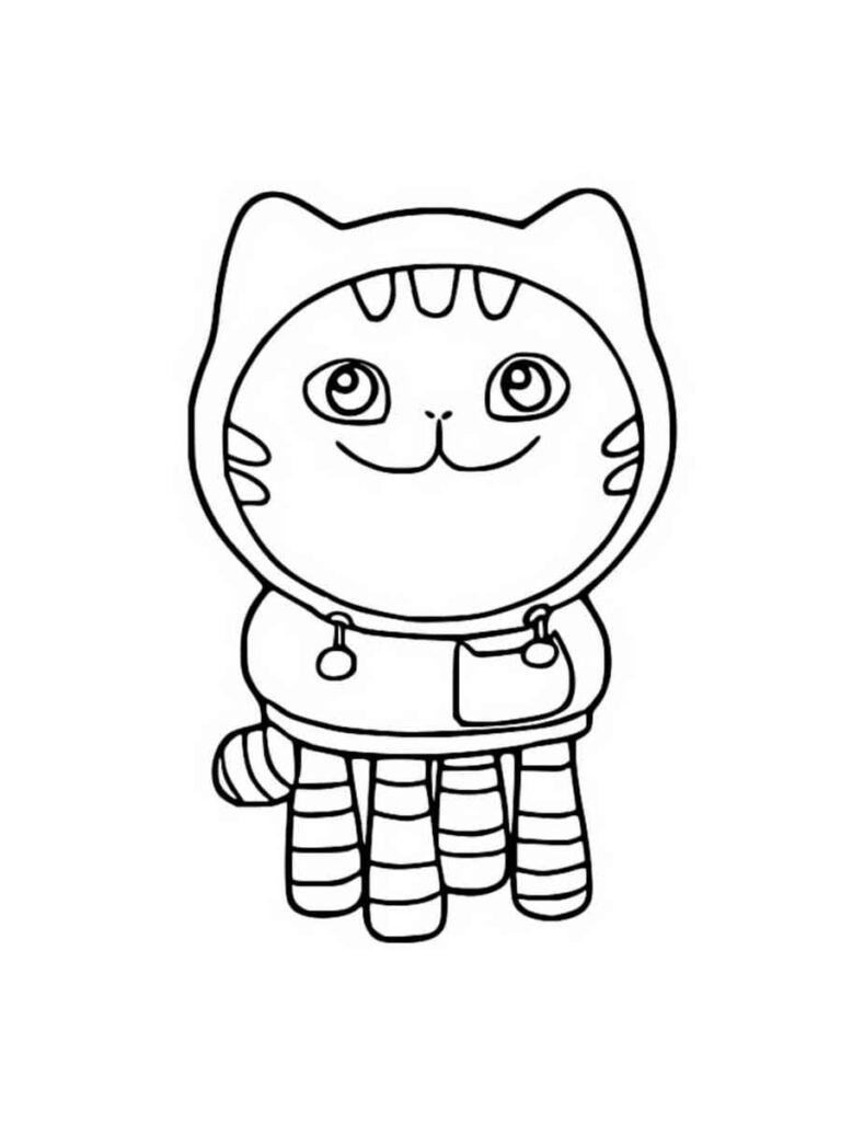 Gabbys Dollhouse Dj Catnip Coloring Page