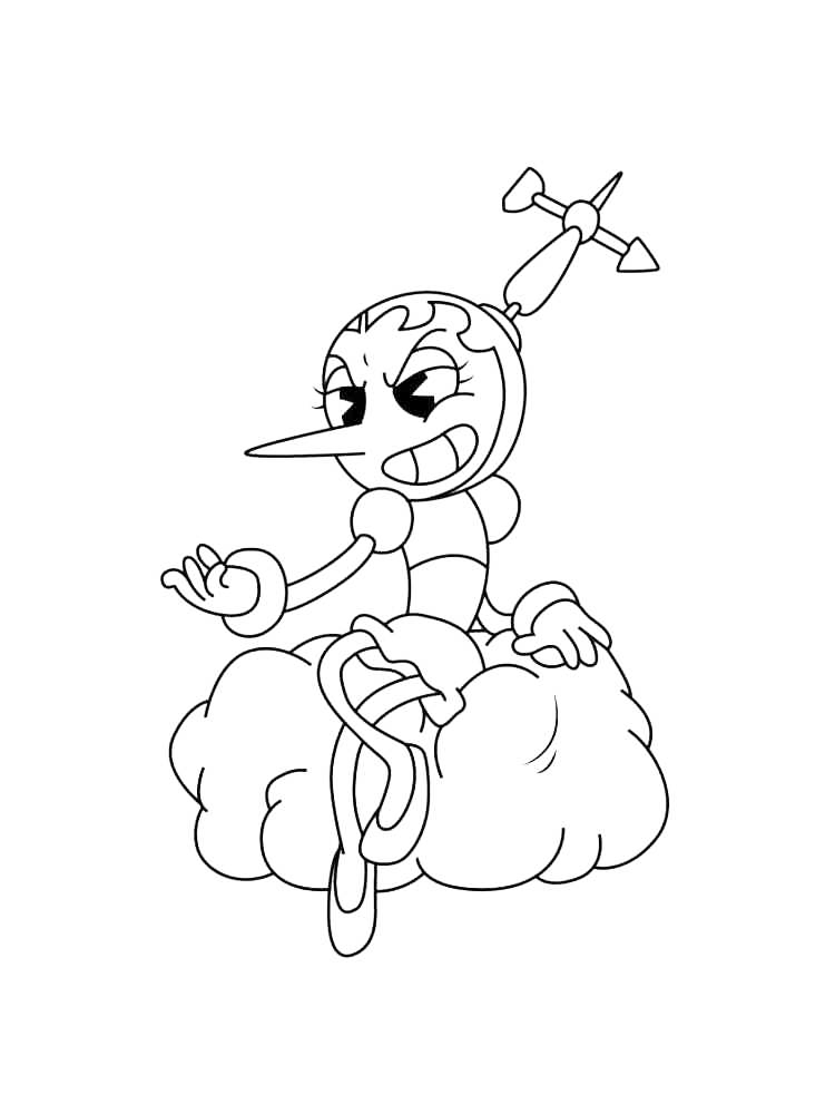 Hilda Berg Cuphead Coloring Page