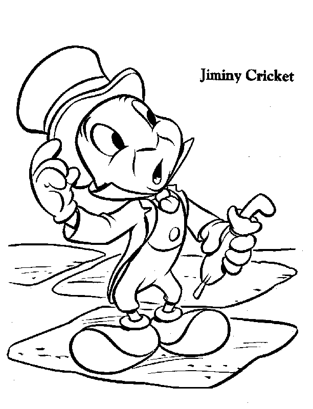 Jiminy Cricket Coloring Pages