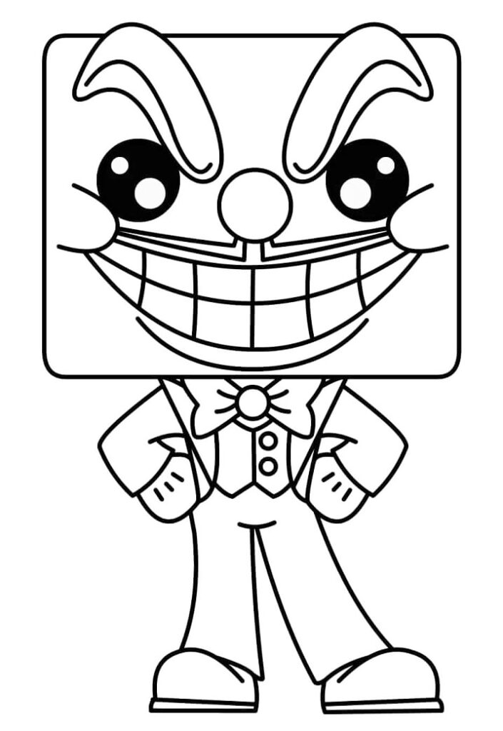 King Dice Cuphead Coloring Page
