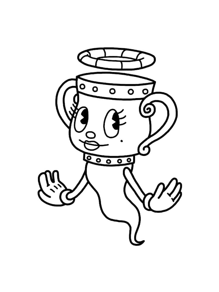 Ms Chalice Cuphead Coloring Page