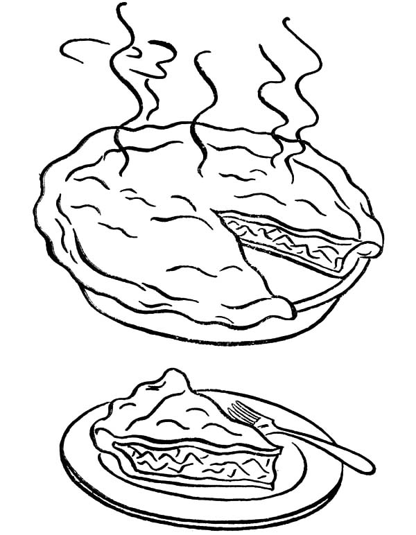American Apple Pie Coloring Page