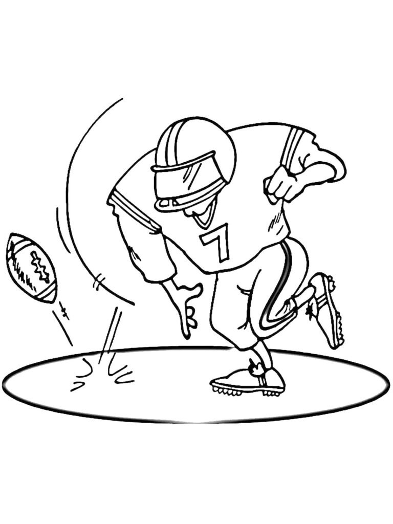 American Football Coloring Page