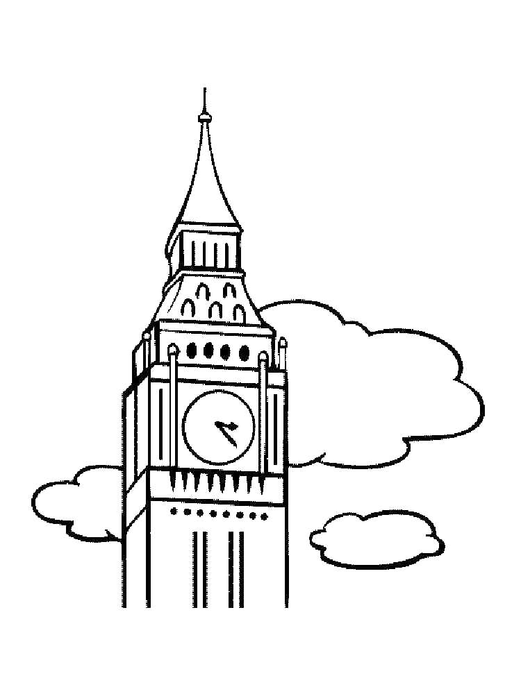 Big Ben England Coloring Page