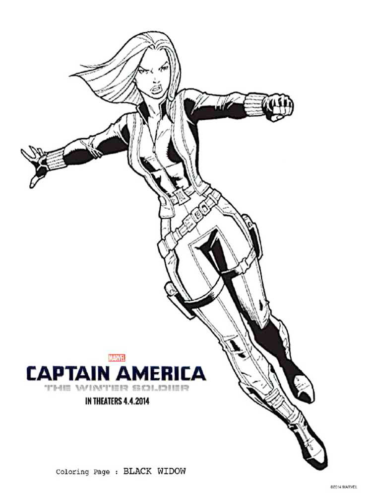 Black Widow Coloring Page