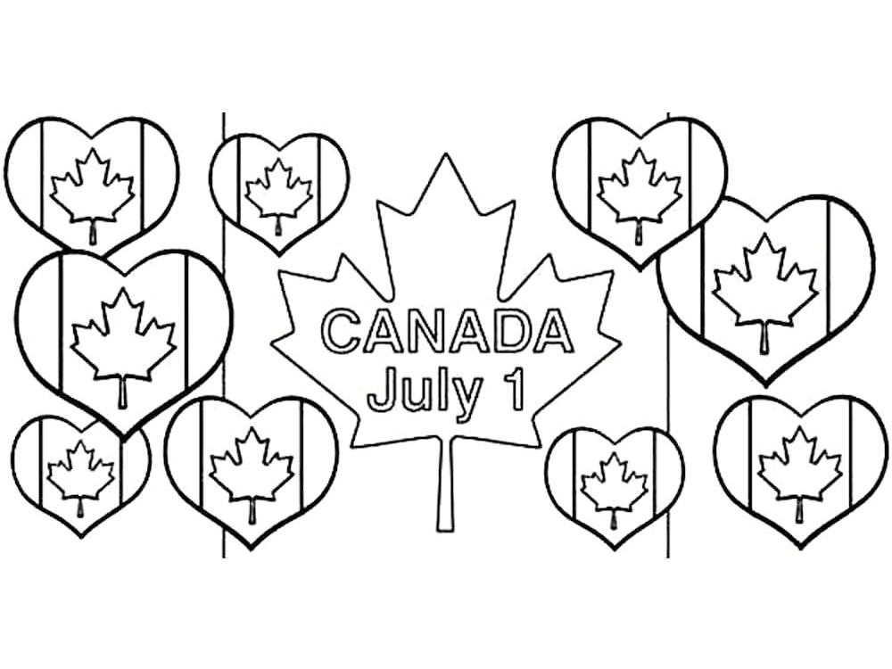 Canada July 1 Coloring Page