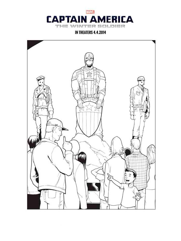 Captain America Winter Soldier Coloring Page