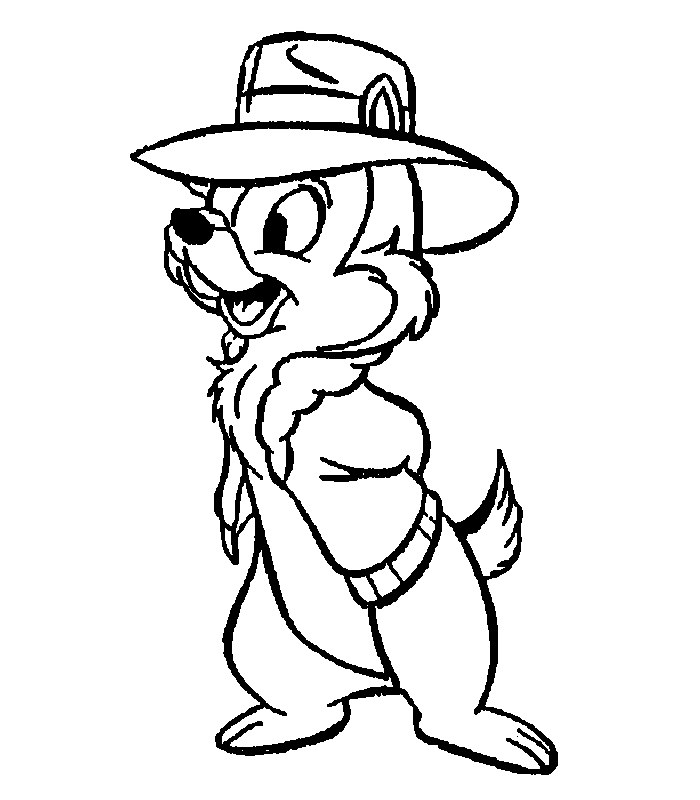 Chip Chipmunk Coloring Page