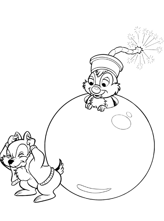 Chip And Dale Bomb Coloring Pages